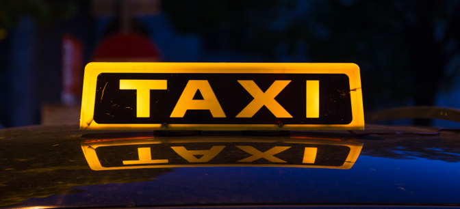 Illuminated taxi sign