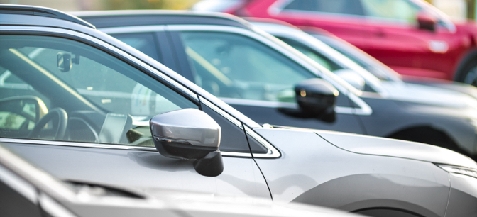 Multiple cars in a line